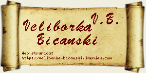 Veliborka Bičanski vizit kartica